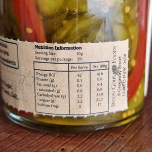 Spoon Gourmet Foods Pickled Cucumbers Product Nutritional Information