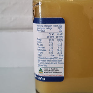 New England Larder Lemon Butter Product Nutritional Information