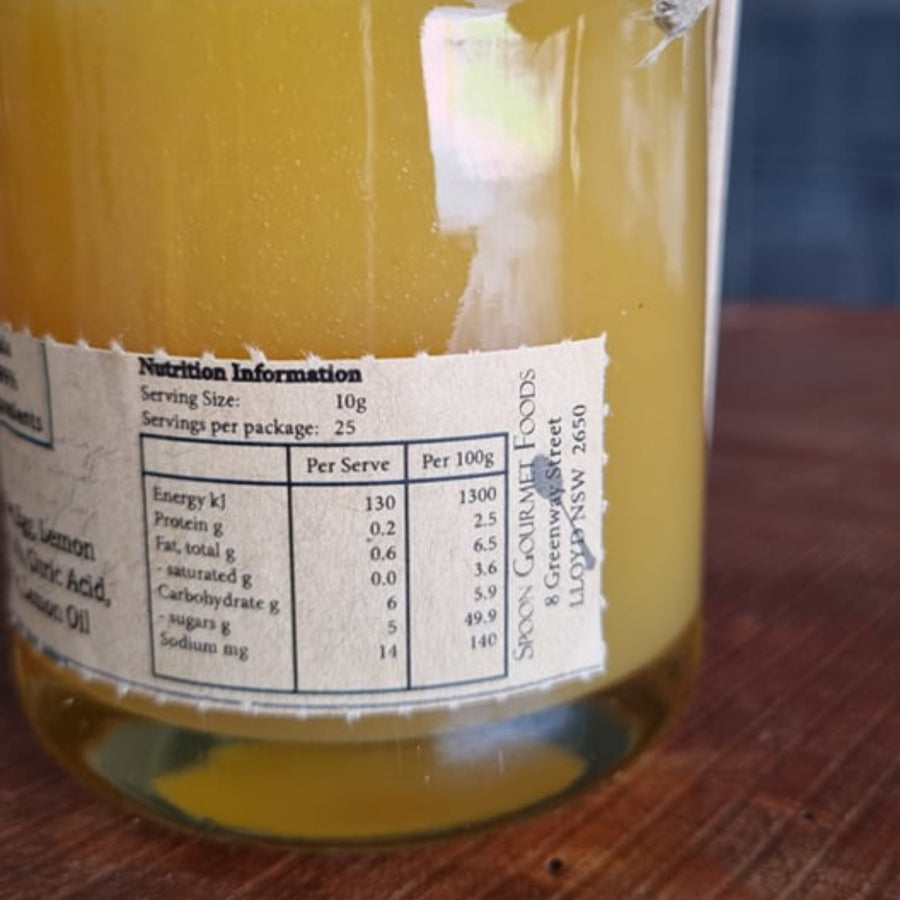 Spoon Lemon Butter Product Nutritional Information